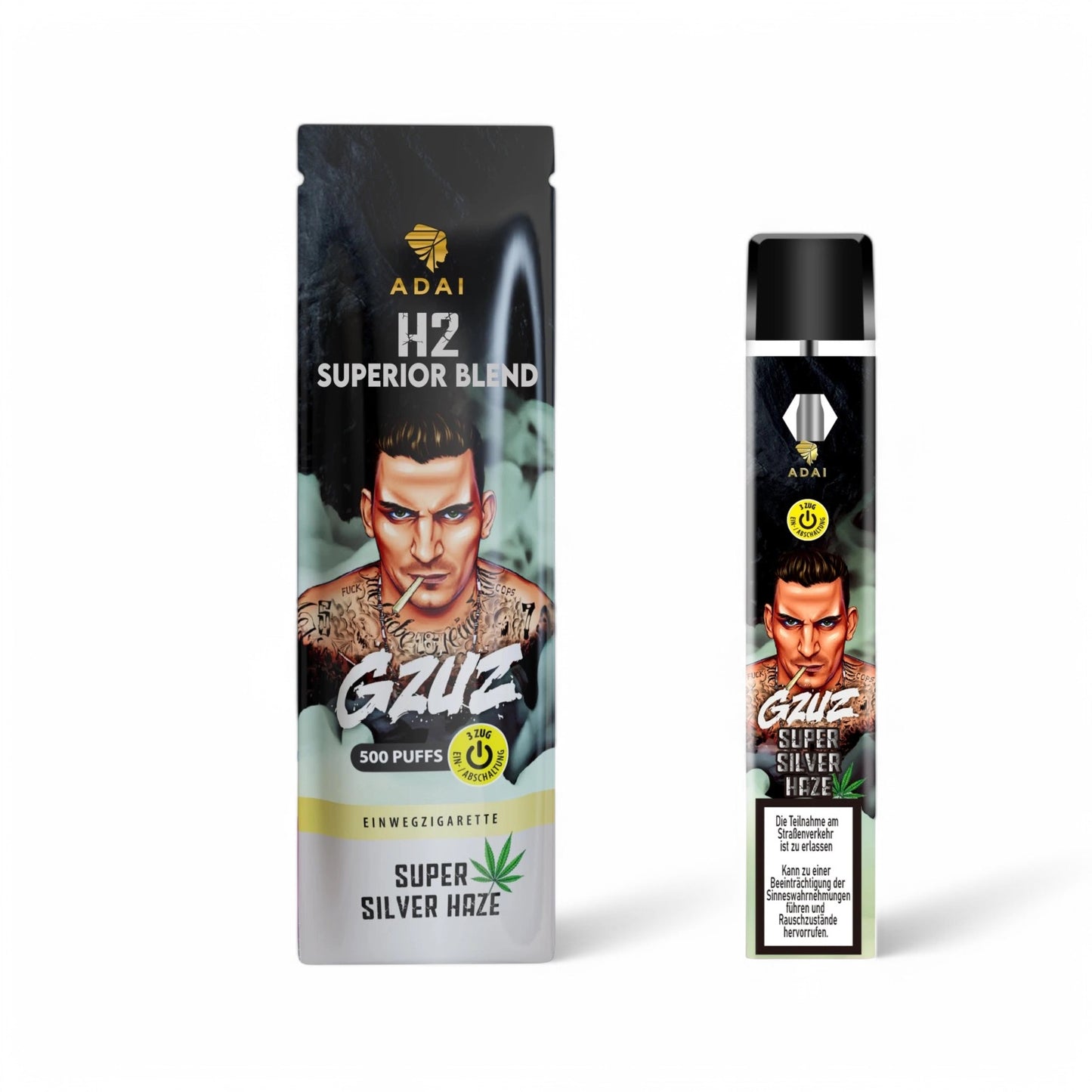 Gzuz Super Silver Haze 1ml H2 Superior Vape