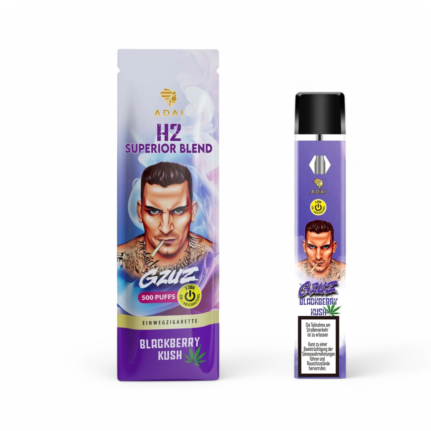 Gzuz Blackberry Kush 1ml H2 Superior Vape